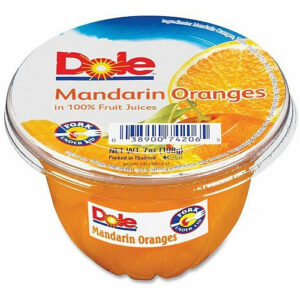 Dole Mandarin Oranges Fruit Cups Mandarin Orange - 1 Serving Cup - 7 oz - 12 / Carton
