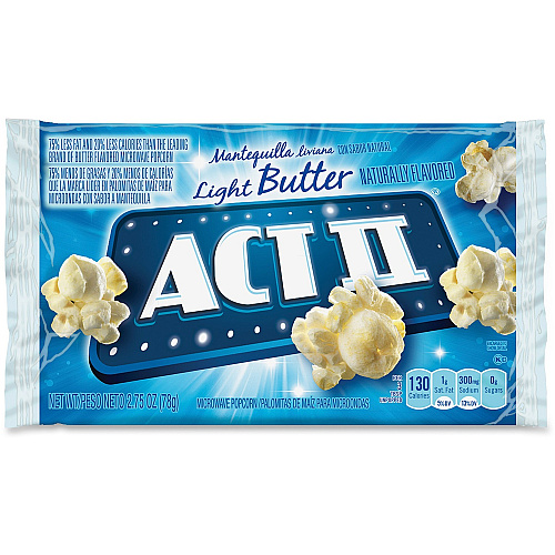 ACT II Microwave Popcorn Bulk Box Microwavable - Light Butter - 2.75 oz - 36 / Carton
