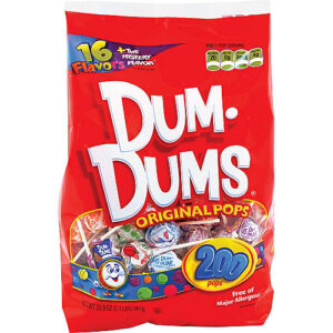 Dum Dum Pops Original Candy Assorted - Fat-free - 200 / Bag