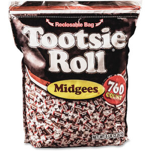Tootsie Roll Midgees Candy Assorted - Individually Wrapped, Resealable Container - 5 lb - 760 Bag - 1 Bag