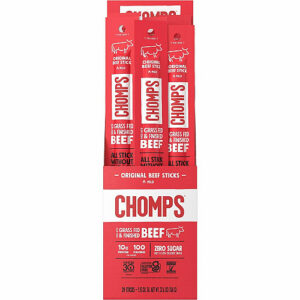 CHOMPS Chomplings Snack Sticks Gluten-free - Original Beef Jerky - 1.15 oz - 24 / Pack