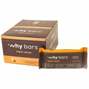 Why Bars Superfood Protein Snack Bars Gluten-free, Dairy-free, Soy-free, Non-GMO, Individually Wrapped - Super Cacao - 2.04 oz - 12 / Pack