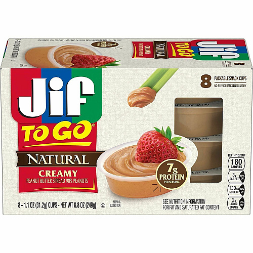 Jif To-Go Creamy Natural Peanut Butter Cups