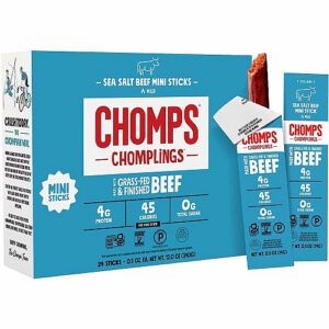CHOMPS Chomplings Sea Salt Beef Jerky Sticks