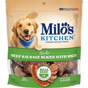 Milo's® Kitchen Beef & Rice Dog Treats, 10 oz, 1 Each, Sliced