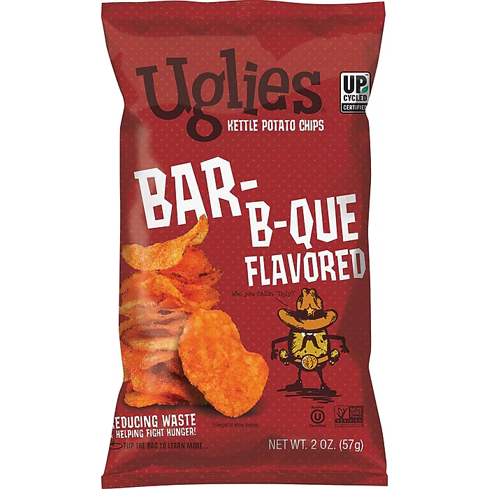 Uglies Gluten-Free Barbecue Kettle Potato Chips, 2 oz., 24 Bags/Carton