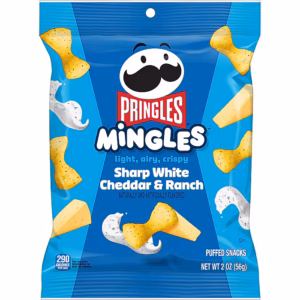 Pringles Mingles Sharp White Cheddar & Ranch Puffed Chips, 2 oz., 6/Carton