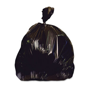 Heritage Reprocessed Resin Can Liners, 56 gal, 1.5 mil, 43" x 47", Black, 100/Carton