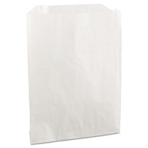 Bagcraft Grease-Resistant Single-Serve Bags, 6" x 0.75" x 7.25", White, 2,000/Carton
