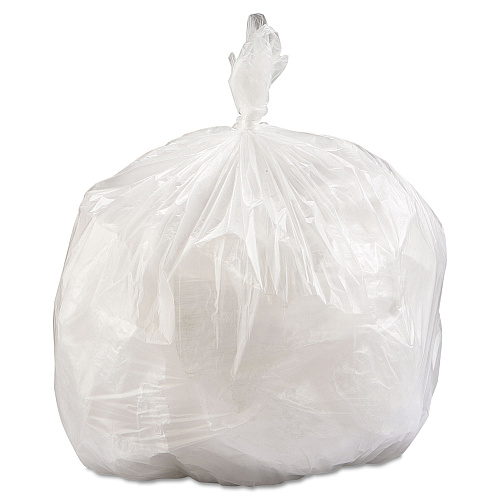 Inteplast Group High-Density Commercial Can Liner Value Pack, 33 gal, 14 mic, 33" x 39", Clear, Interleaved Roll, 25 Bags/Roll, 10 Rolls/CT