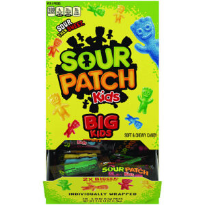 Sour Patch Kids Fruit Flavored Candy, Grab-and-Go, 240-Pieces/Box