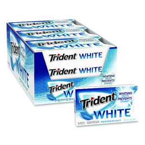 Trident Sugar-Free Gum, Peppermint, 12 Sticks/Pack, 9 Packs/Box