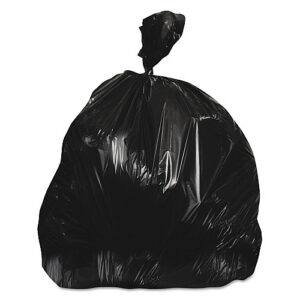 Heritage High-Density Waste Can Liners, 33 gal, 22 mic, 33" x 40", Black, 25 Bags/Roll, 10 Rolls/Carton