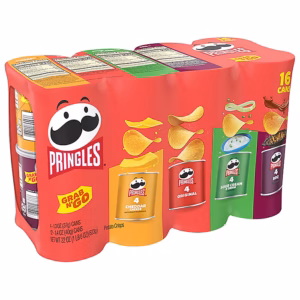 Pringles Grab & Go Multipack, 22 oz., 16 Cans/Carton
