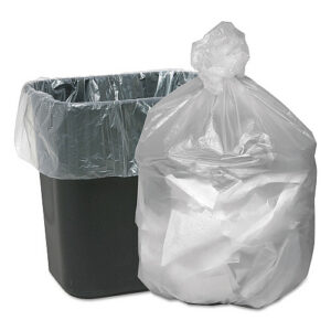Good 'n Tuff Waste Can Liners, 10 gal, 6 mic, 24" x 24", Natural, 50 Bags/Roll, 20 Rolls/Carton