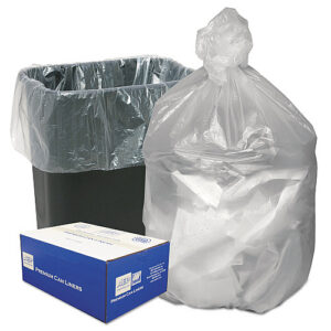 Ultra Plus Can Liners, 16 gal, 8 mic, 24" x 33", Natural, 50 Bags/Roll, 20 Rolls/Carton