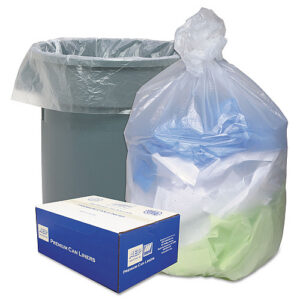 Ultra Plus Can Liners, 33 gal, 11 mic, 33" x 40", Natural, 25 Bags/Roll, 20 Rolls/Carton