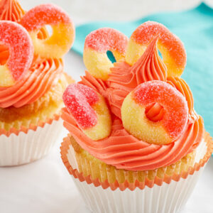 Albanese Gummi Peach Rings 4.5 lb. - 4/Case