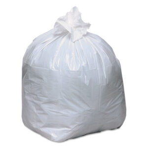 Earthsense Linear-Low-Density Recycled Tall Kitchen Bags, Open-Face, 13 gal, 24" x 33", White, 15 Bags/Roll, 10 Rolls/Box