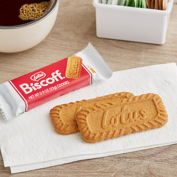 Lotus Biscoff 2-Count Individually Wrapped Cookie Pack - 120/Case