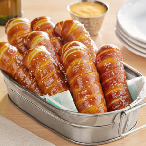 Ditsch Frozen Soft Pretzel Sticks with Salt Packet 2.3 oz. - 72/Case