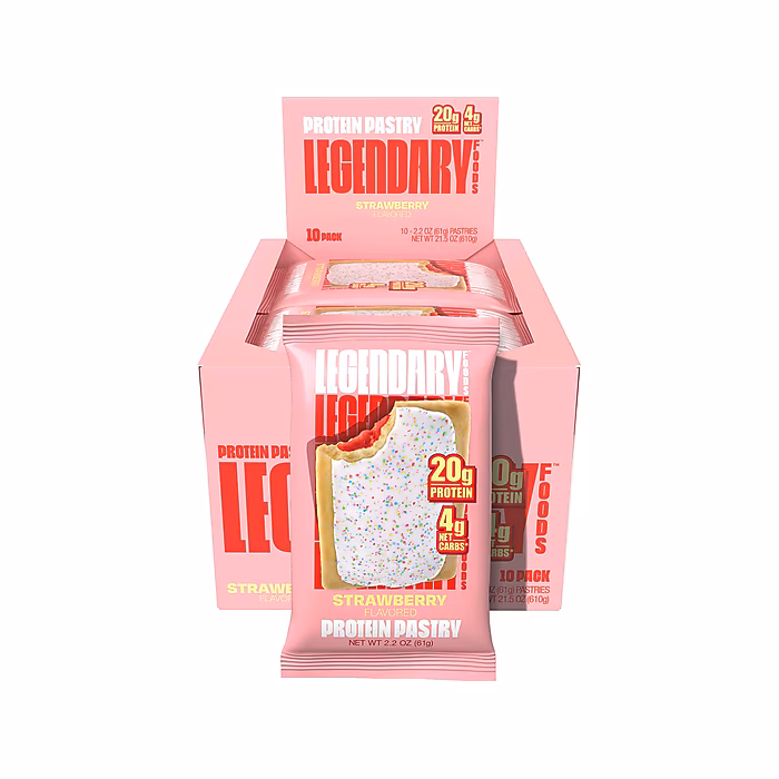 Legendary Foods Strawberry Protein Pastry, 2.2 oz., 10/Box
