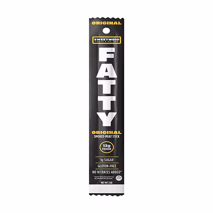 FATTY Original Smoked Beef Meat Stick, 2 oz., 20/Box