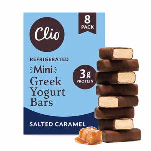 Clio Snacks Minis Salted Caramel Greek Yogurt Bars, 6.21 oz., 6/Pack