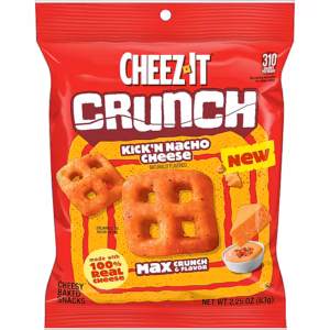 Cheez-It Crunch Kick'n Nacho Cheese Crackers, 2.25 oz., 6 Bags/Carton