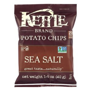 Kettle Brand Gluten Free Sea Salt Potato Chips, 1.5 oz., 24/Box