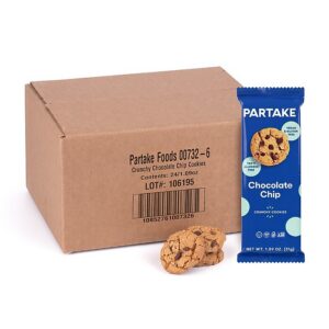 Partake Gluten Free Crunchy Chocolate Chip Cookie Snack Pack, 1.09 oz., 24/Pack