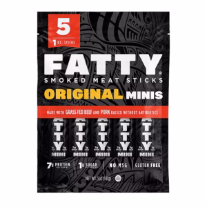 FATTY MINIS Original Smoked Beef Meat Sticks, 1 oz., 5/Pack