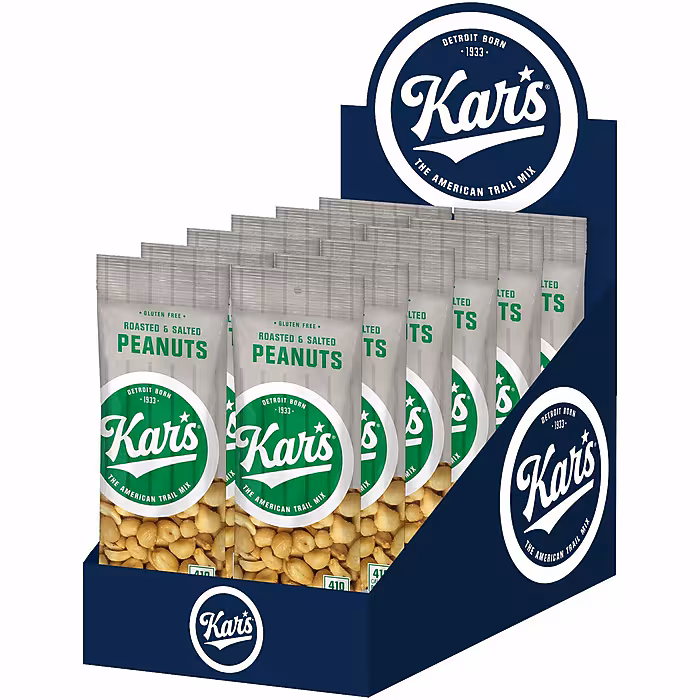 Kar's Roasted Salted Peanuts, 12 Packs/Box