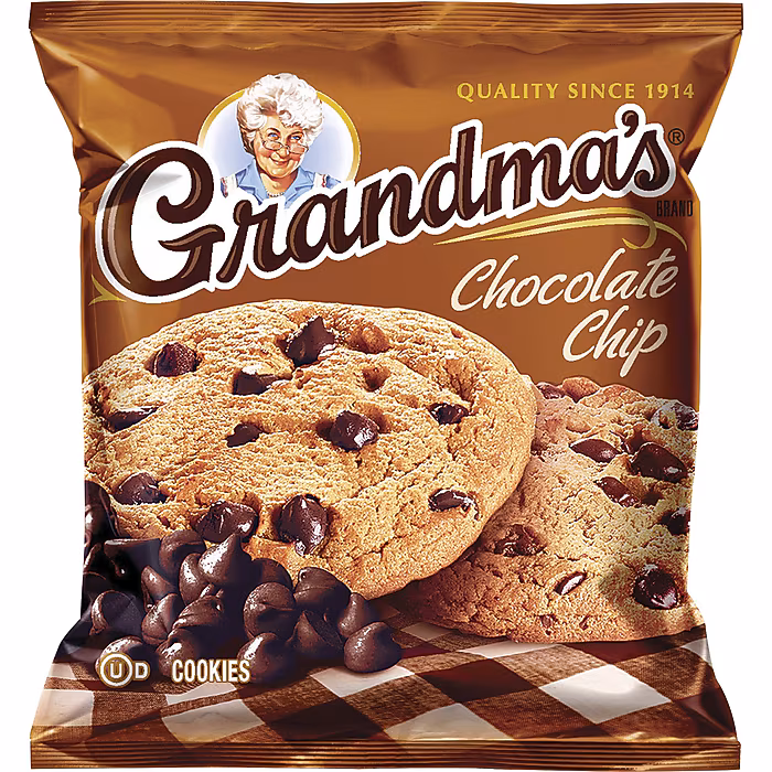 Grandma's Chocolate Chip Cookies, 60 Packs/Carton