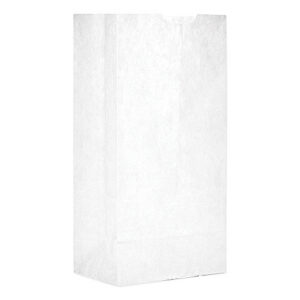 General Grocery Paper Bags, #4 Size, 5" x 3.33" x 9.75", White, 500/Bundle