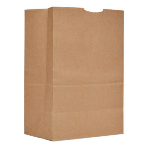 Kraft Paper Grocery Bags, 1/6 BBL, 52 lb Basis Weight, 12" x 7" x 17", 500 Bags