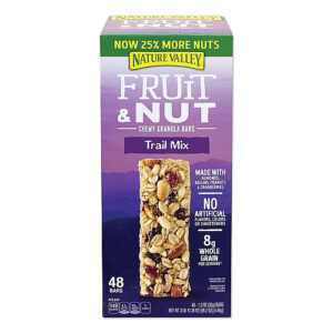 Nature Valley Granola Bars, Chewy Fruit and Nut Trail Mix, 1.2 oz Pouch, 48/Box