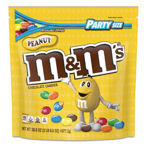 M&M's Milk Chocolate Candies, Milk Chocolate and Peanuts, 38 oz Bag