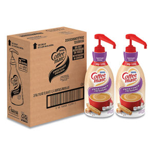 Coffee-mate Liquid Coffee Creamer, Sweetened Original, 1.5 Liter Pump Bottle, 2/Carton