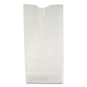 General Grocery Paper Bags, #2 Size, 4.31" x 2.44" x 7.88", White, 500/Bundle