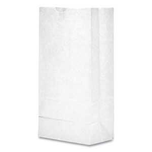 General Grocery Paper Bags, #8 Size, 6.13" x 4.17" x 12.44", White, 500/Bundle