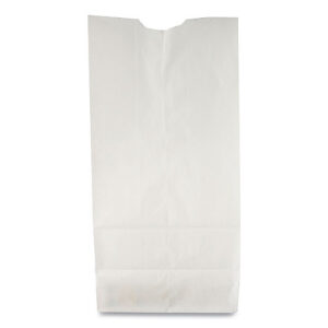 General Grocery Paper Bags, #10 Size, 6.31" x 4.19" x 13.38", White, 500/Bundle