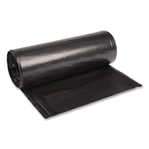 Boardwalk® 60 Gallon Black Garbage Bags, 38x58, 1.6mil, 100 Bags, BWK523