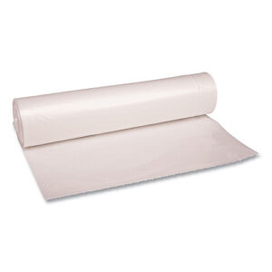 Boardwalk® 56 Gallon Clear Garbage Bags, 43x47, 1.1 mil, 100 Bags, BWK532