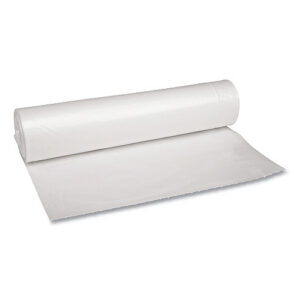 Boardwalk® 45 Gallon Clear Garbage Bags, 40x46, 1.1mil, 100 Bags, BWK531