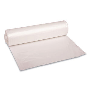 Boardwalk® 33 Gallon Clear Garbage Bags, 33x39, 1.1mil, 100 Bags, BWK530