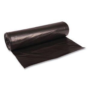 Boardwalk® 56 Gallon Black Garbage Bags, 43x47, 1.6mil, 100 Bags, BWK522