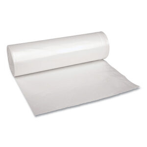 Boardwalk® 45 Gallon Clear Garbage Bags, 40x46, 1.4mil, 100 Bags, BWK535
