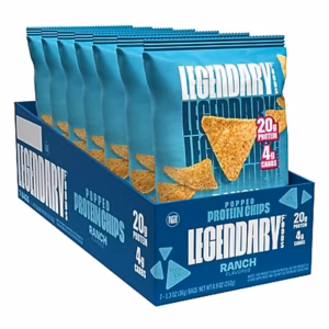 Legendary Foods Gluten Free Ranch Popped Protein Chips, 1.3 oz., 7 Bags/Carton
