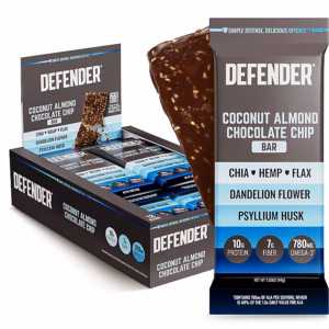 Defender Gluten Free Coconut Almond Chocolate Chip Nutrition Bar, 1.55 oz., 12 Bars/Box